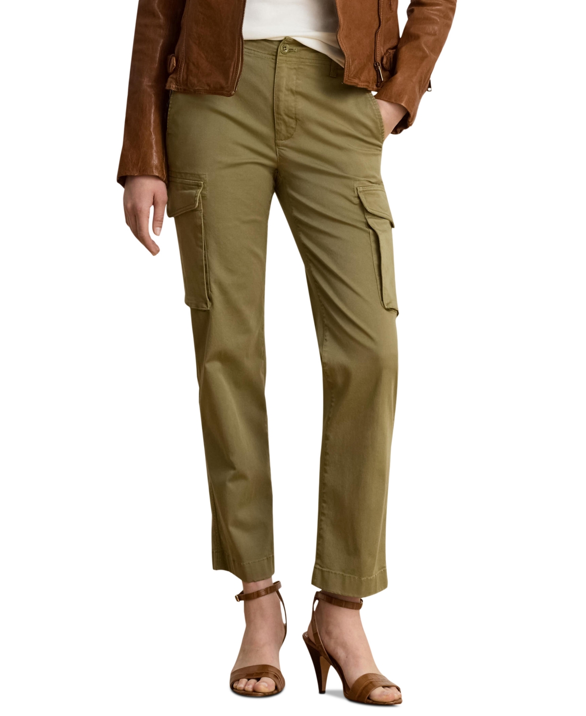 Lauren Ralph Lauren Women’s Cargo Cropped Chino Pants – Light Agave Lauren Ralph Lauren Women’s Cargo Cropped Chino Pants – Light Agave