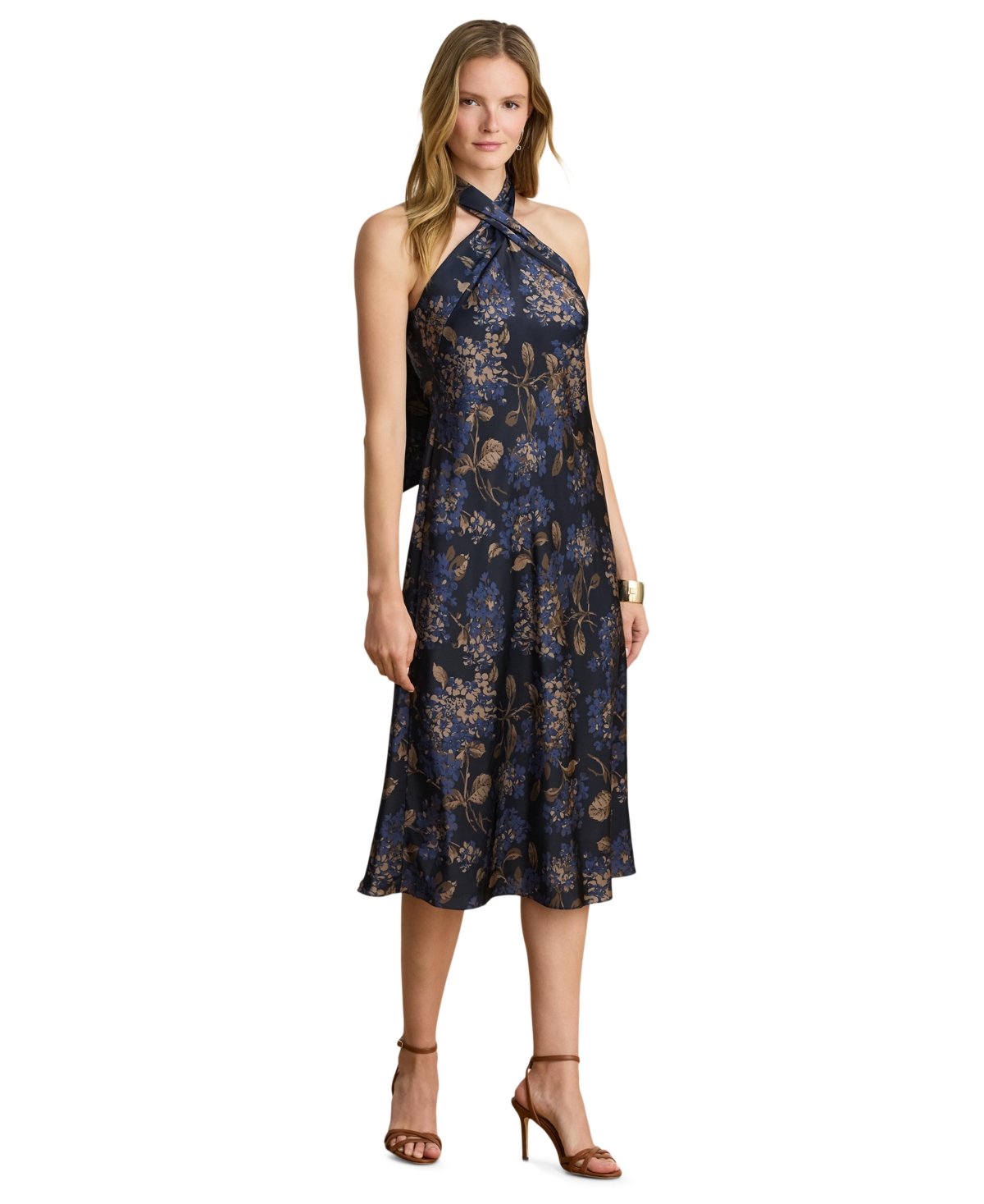 Lauren Ralph Lauren Women’s Floral Tie-Neck Halter Cocktail Dress – Navy multi Lauren Ralph Lauren Women’s Floral Tie-Neck Halter Cocktail Dress – Navy multi