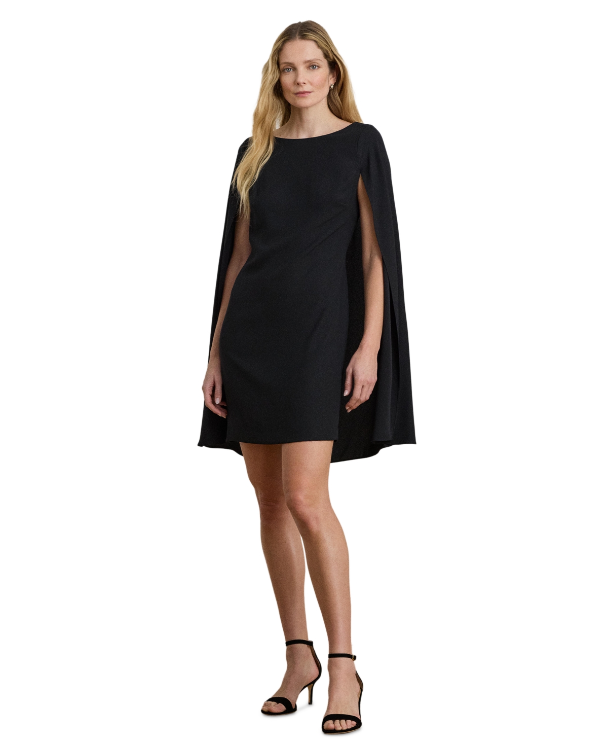 Lauren Ralph Lauren Women’s Georgette Cape Dress – Black