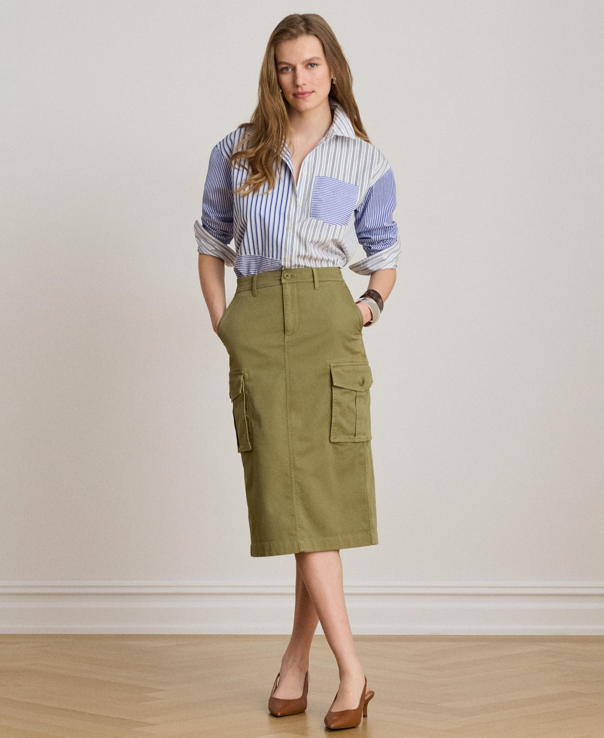 Lauren Ralph Lauren Women’s Zip & Fly Chino Cargo Pencil Skirt – Light Agave Lauren Ralph Lauren Women’s Zip & Fly Chino Cargo Pencil Skirt – Light Agave