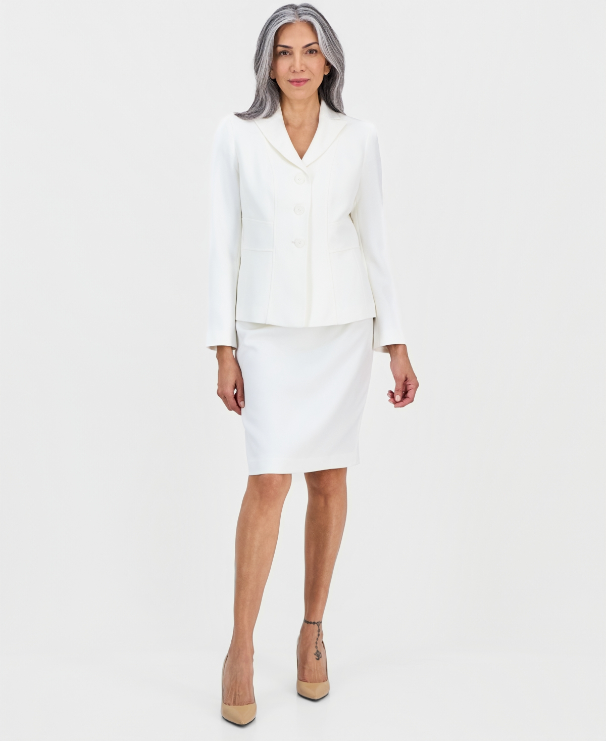 Le Suit Petite Women’s Peak-Lapel Slim-Fit 2 Piece Skirt Suit – Vanilla Ice Multi Le Suit Petite Women’s Peak-Lapel Slim-Fit 2 Piece Skirt Suit – Vanilla Ice Multi