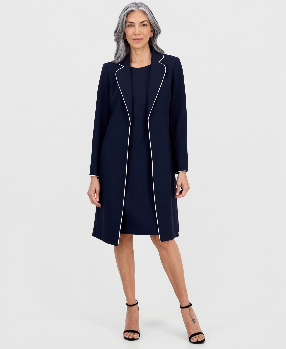 Le Suit Women’s Topper Jacket & Round-Neck Sheath 2 Piece Dress Suit, Regular & Petites – Midnight Navy/van. Ice Le Suit Women’s Topper Jacket & Round-Neck Sheath 2 Piece Dress Suit, Regular & Petites – Midnight Navy/van. Ice