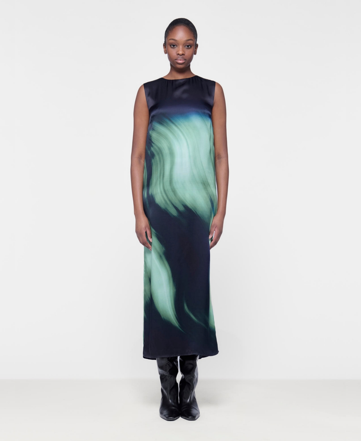 Leem Women’s Sleeveless Printed Dress – Green Leem Women’s Sleeveless Printed Dress – Green