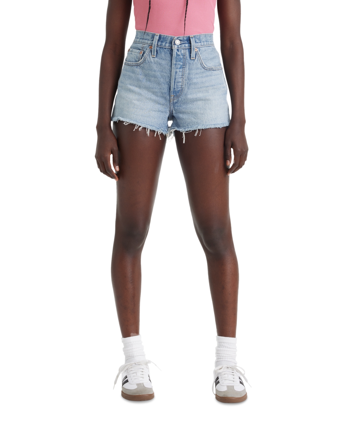 Levi’s Women’s 501 Button Fly Cotton High-Rise Denim Shorts – Micro Vibes Levi’s Women’s 501 Button Fly Cotton High-Rise Denim Shorts – Micro Vibes