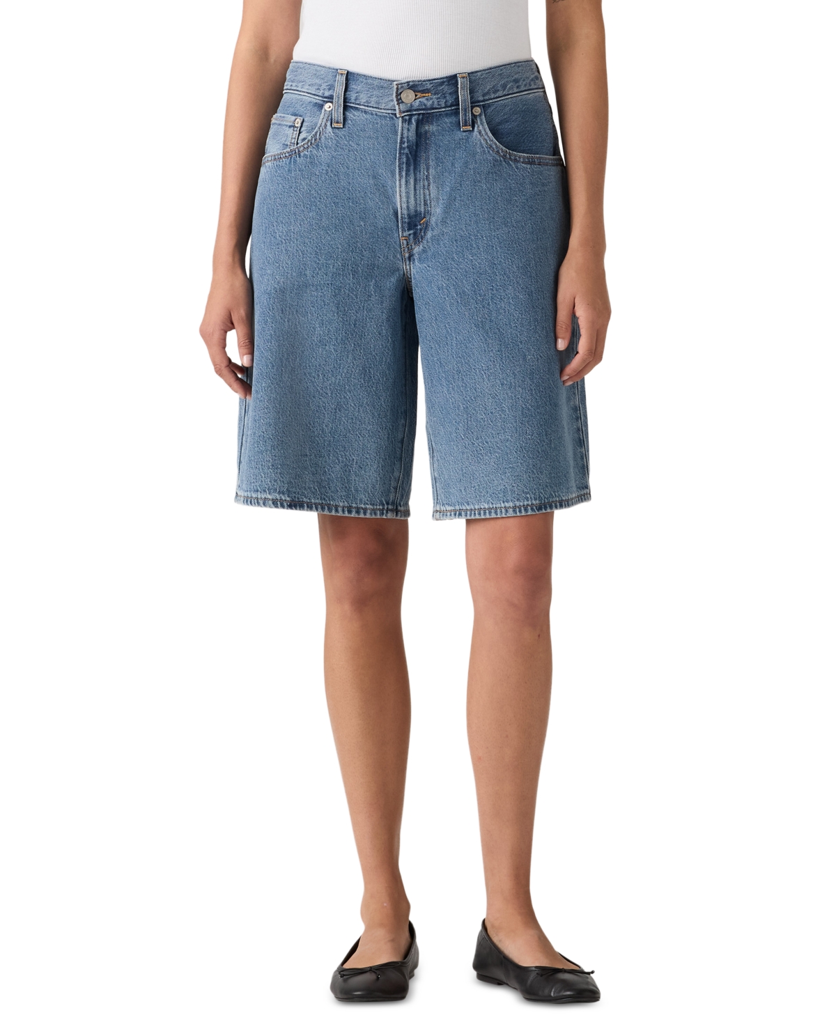 Levi’s Women’s Baggy Dad Mid-Rise Shorts – Own It Ten