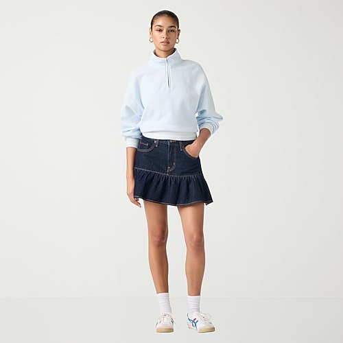 Levi’s Women’s Flounce Mini Skirt, 28, Blue