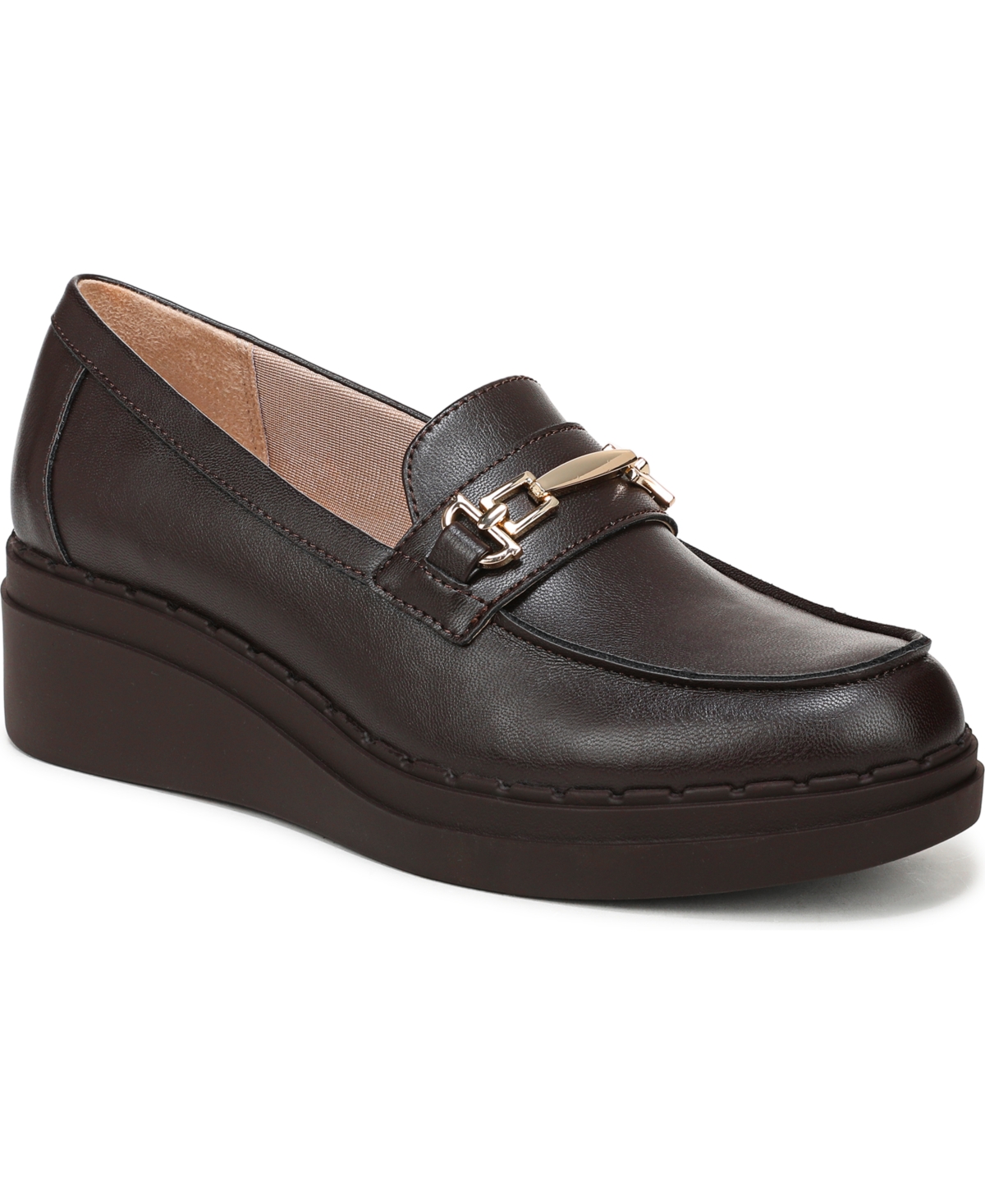 LifeStride Women’s Dolce-Bit Wedge Loafer Shoes – Dark Chocolate Faux Leather LifeStride Women’s Dolce-Bit Wedge Loafer Shoes – Dark Chocolate Faux Leather