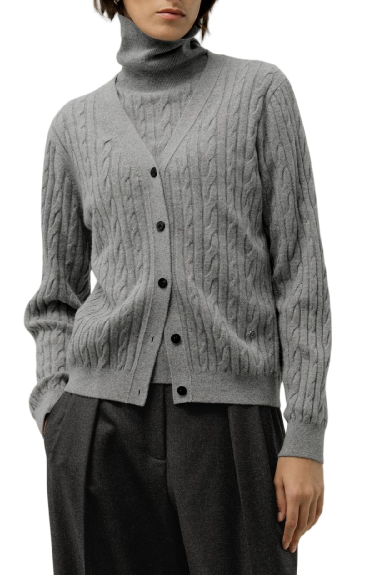 Lilysilk Women’s Cable-Knit Baby Cashmere Cardigan – Husky Lilysilk Women’s Cable-Knit Baby Cashmere Cardigan – Husky