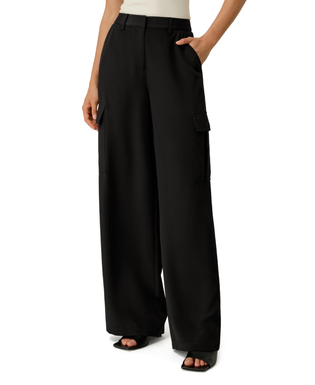 Lilysilk Women’s Silk Crepe Cargo Pant – Black Lilysilk Women’s Silk Crepe Cargo Pant – Black