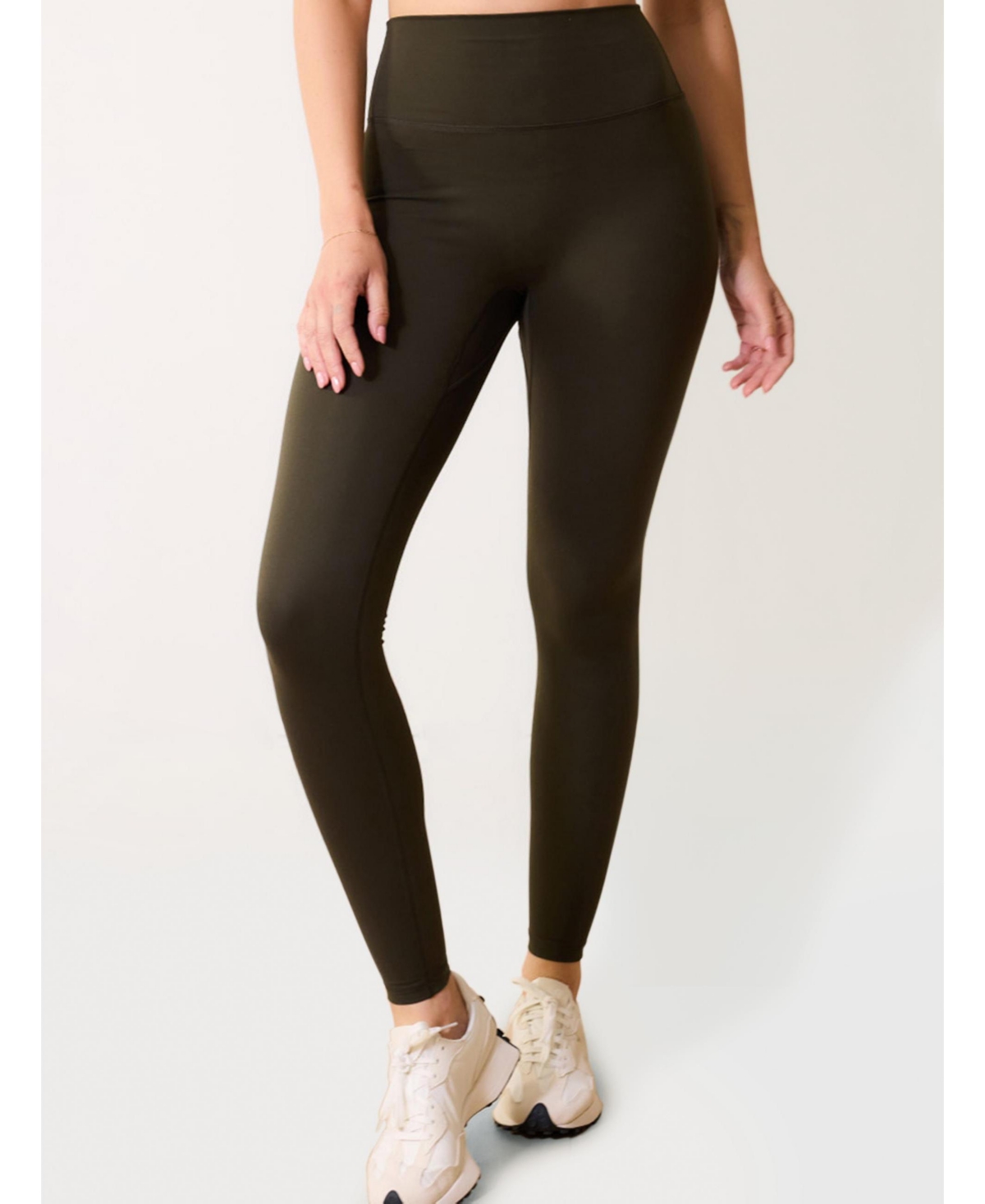 Lovall Women’s 24/7 Revitalise High Waisted Leggings – Deep olive