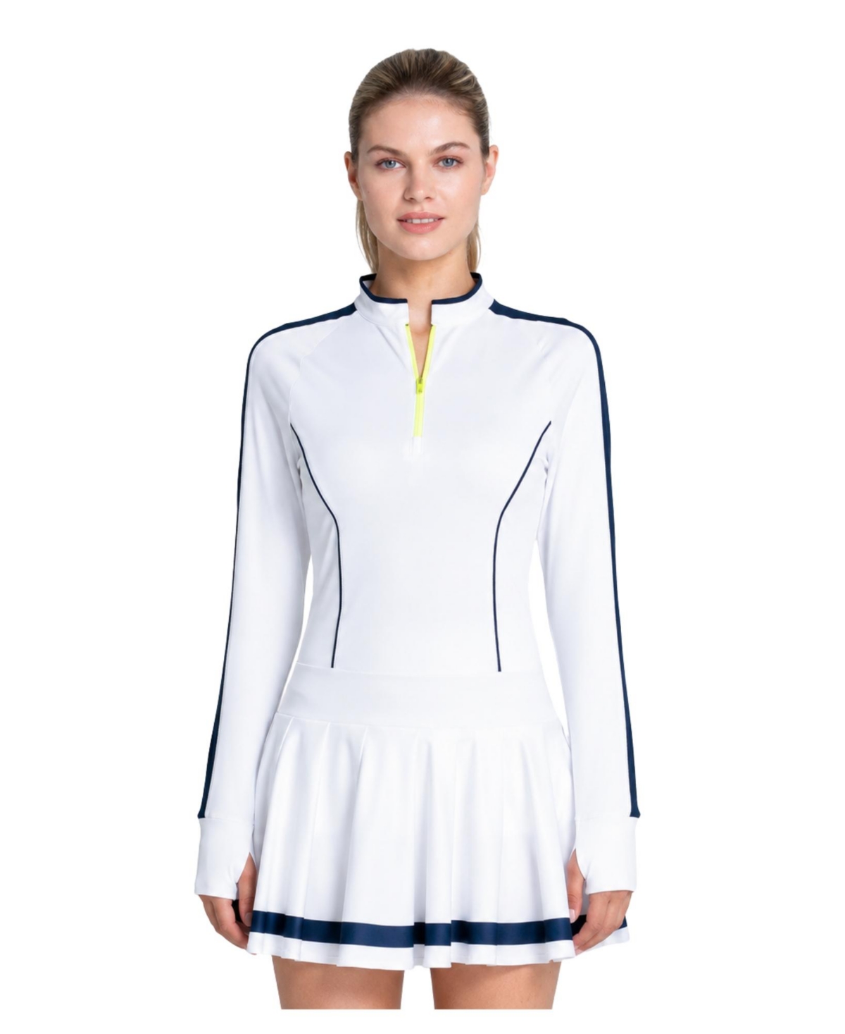 Lucky In Love Women’s Fast Motion Crewneck Long-Sleeve Dress with Pockets – Midnight Lucky In Love Women’s Fast Motion Crewneck Long-Sleeve Dress with Pockets – Midnight