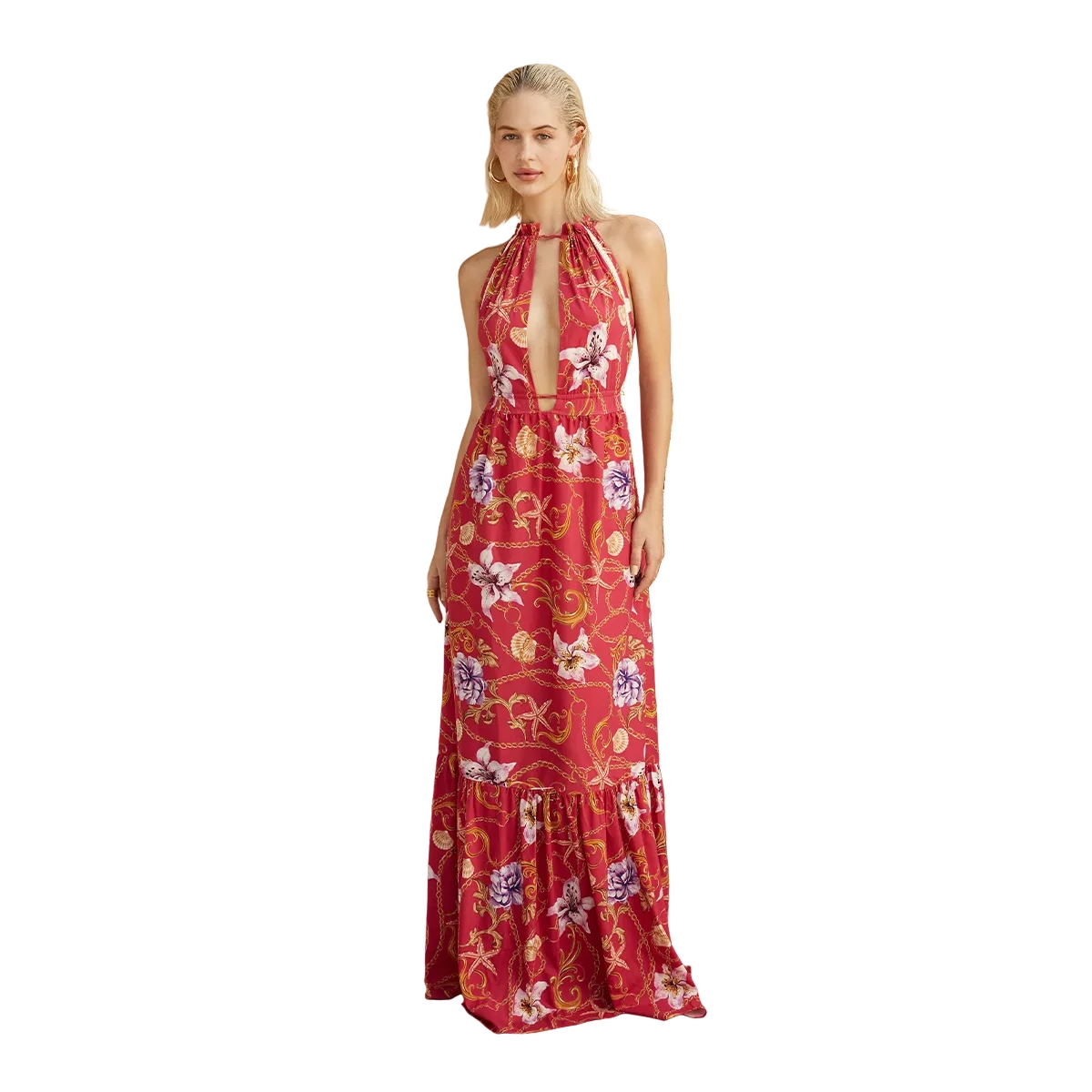 Luna B Women’s Euros Dress Floral Fuchia – Pink