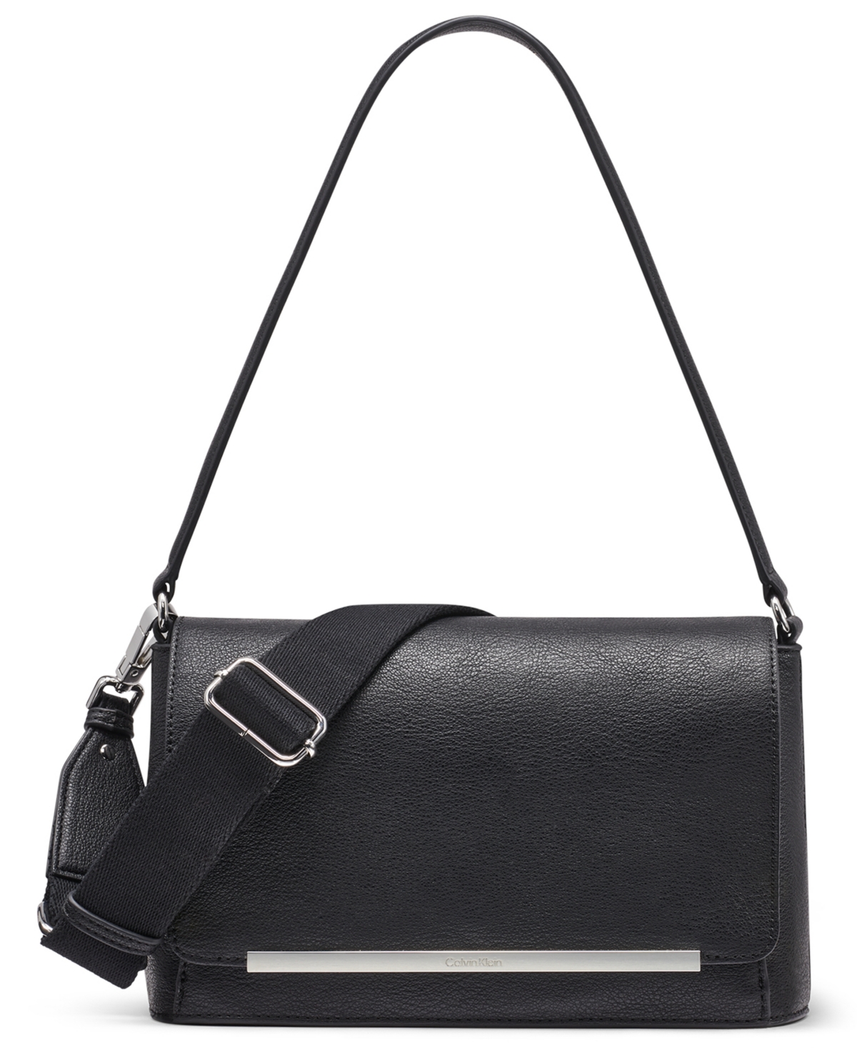 Macy’s Alia Magnetic Snap Shoulder Bag – Black/Silver Macy’s Alia Magnetic Snap Shoulder Bag – Black/Silver