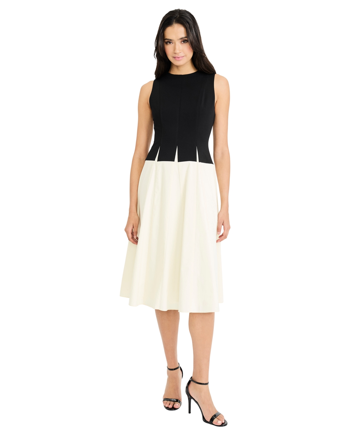 Maggy London Women’s Crew Neck Midi Dress – Winter white Maggy London Women’s Crew Neck Midi Dress – Winter white