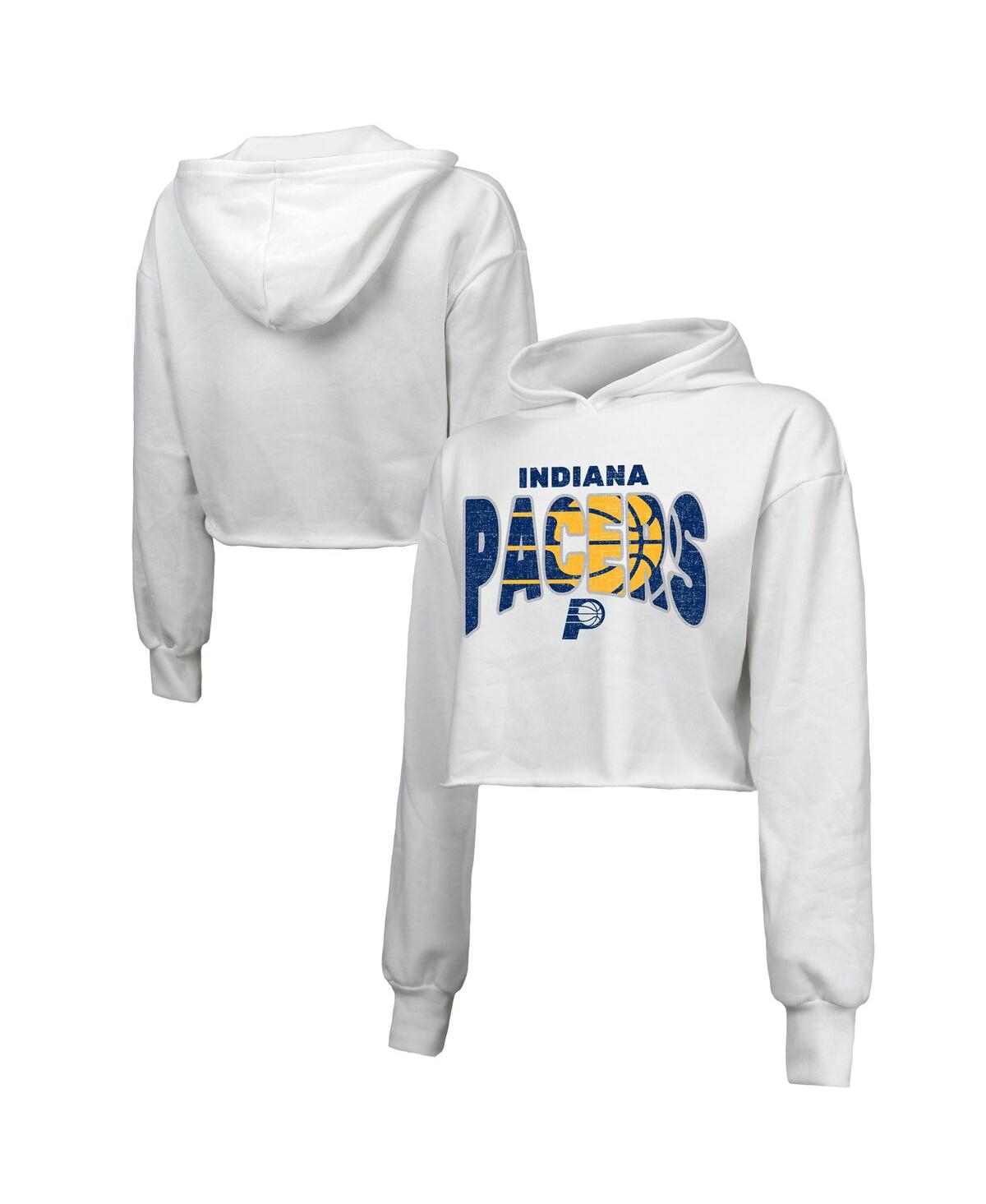 Majestic Women’s White Indiana Pacers Tri-Blend Cropped Pullover Hoodie – White Majestic Women’s White Indiana Pacers Tri-Blend Cropped Pullover Hoodie – White