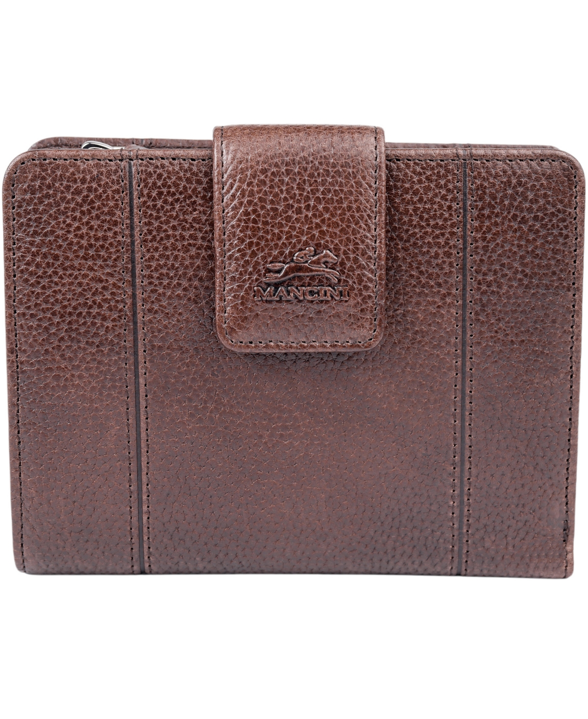 Mancini Fifth Avenue Rfid Secure Zipper Clutch – Brown Mancini Fifth Avenue Rfid Secure Zipper Clutch – Brown