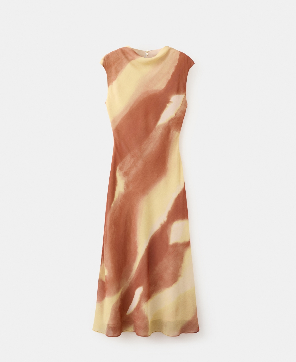 Mango Women’s A-Line Printed Dress – Pastel Yellow Mango Women’s A-Line Printed Dress – Pastel Yellow