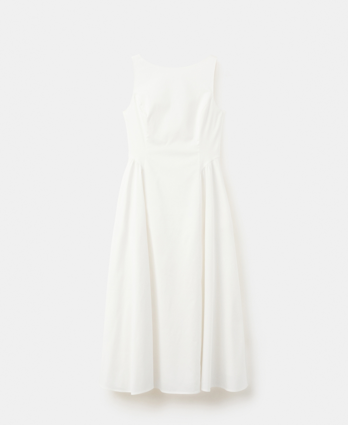 Mango Women’s Boat-Neck Ruched Dress – White Mango Women’s Boat-Neck Ruched Dress – White
