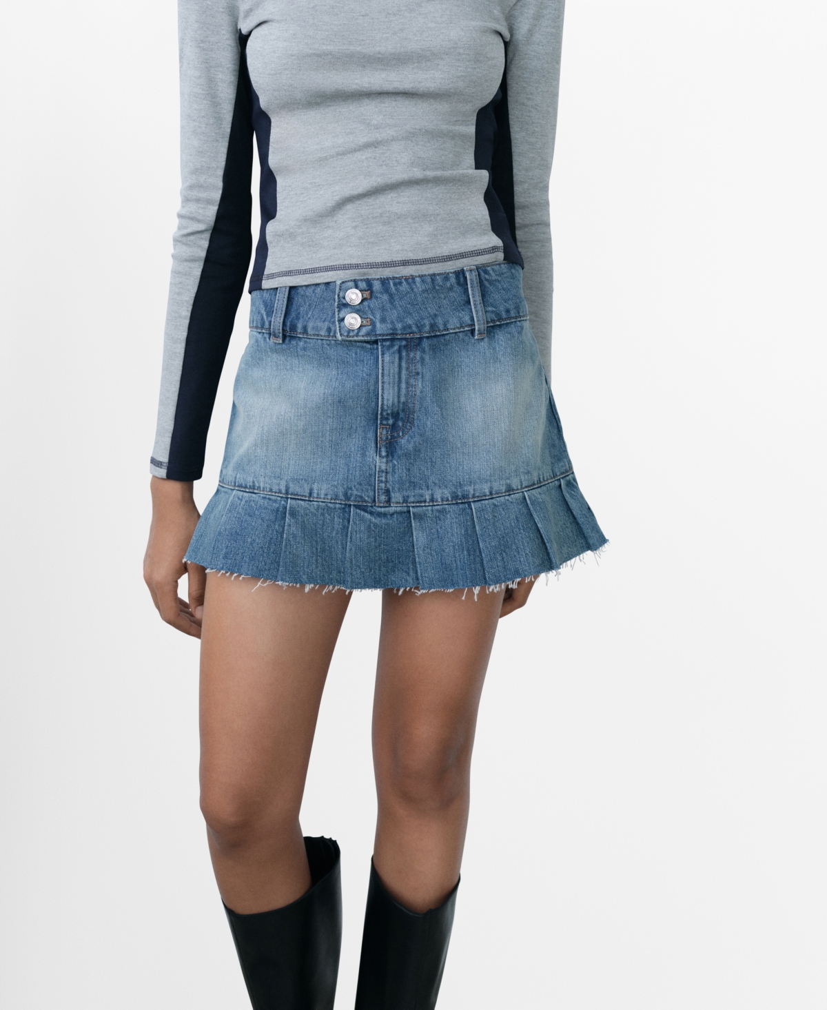 Mango Women’s Denim Mini Skirt – Blue