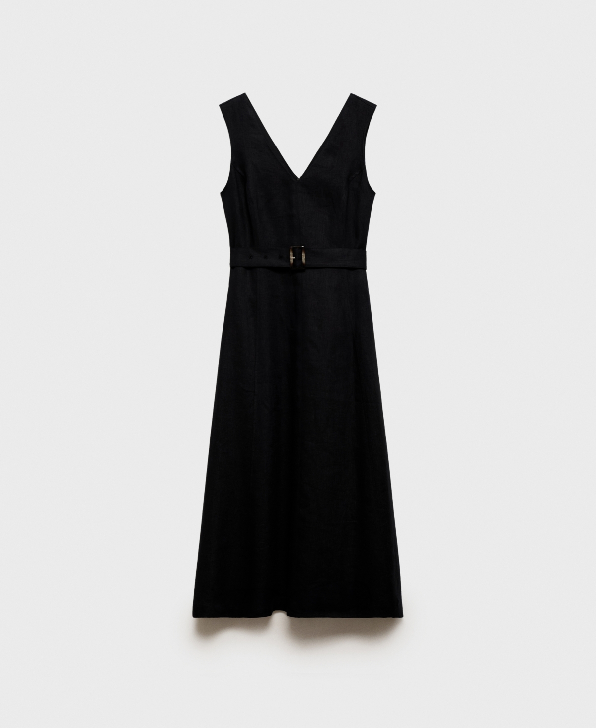 Mango Women’s Flared Linen Dress – Black Mango Women’s Flared Linen Dress – Black