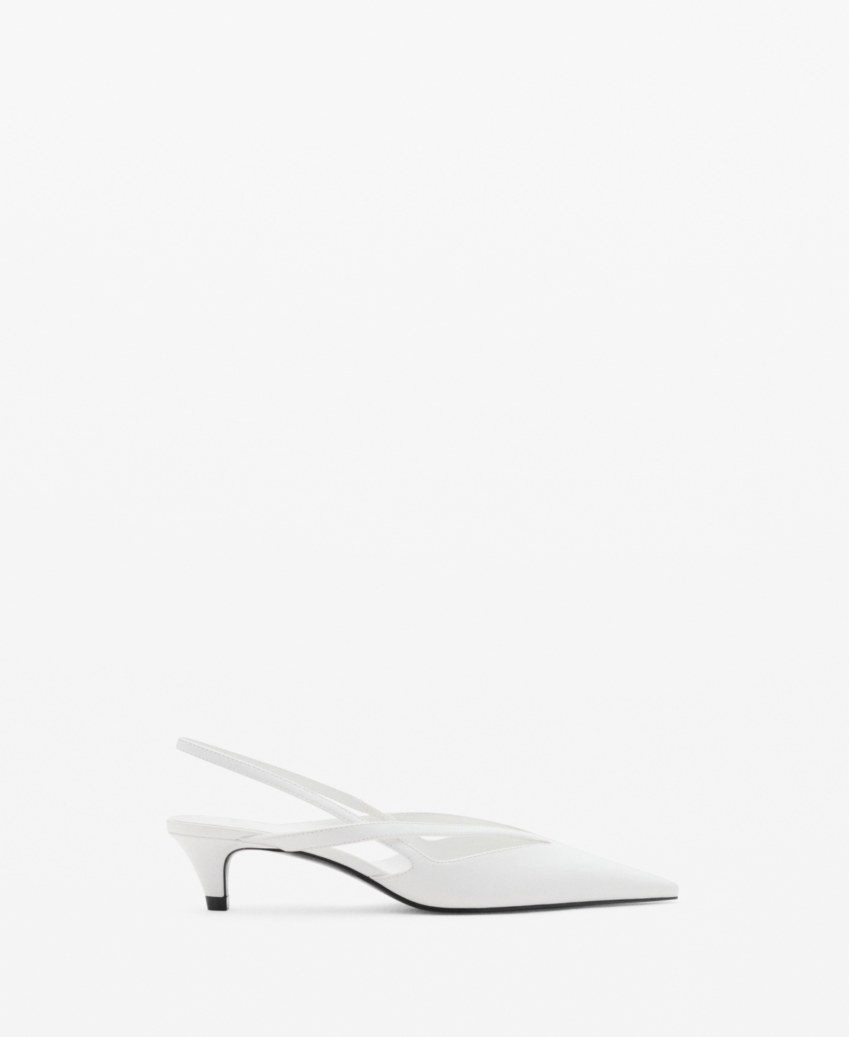 Mango Women’s Kitten-Heel Pointed Shoes – White Mango Women’s Kitten-Heel Pointed Shoes – White