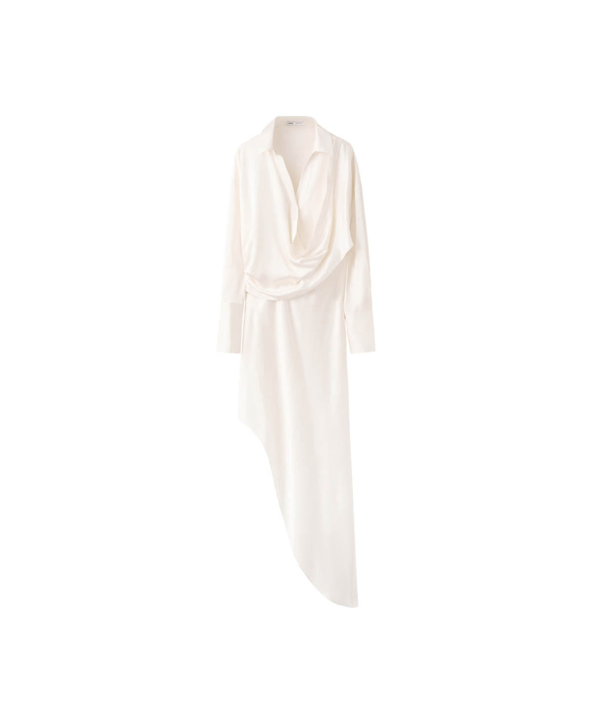 Mango Women’s Long-Sleeve Asymmetrical Dress – Off White Mango Women’s Long-Sleeve Asymmetrical Dress – Off White