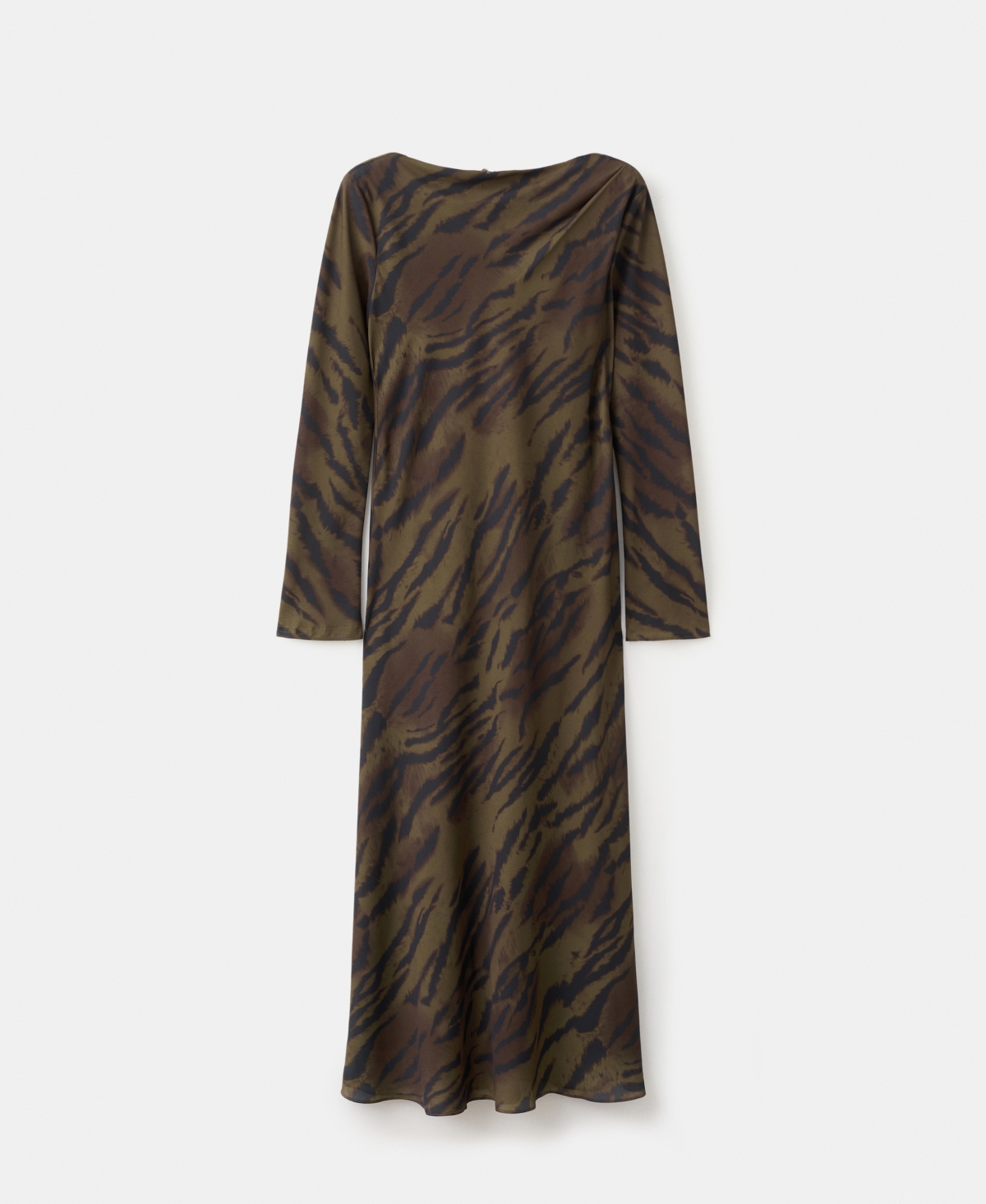 Mango Women’s Satin Animal-Print Dress – Brown Mango Women’s Satin Animal-Print Dress – Brown