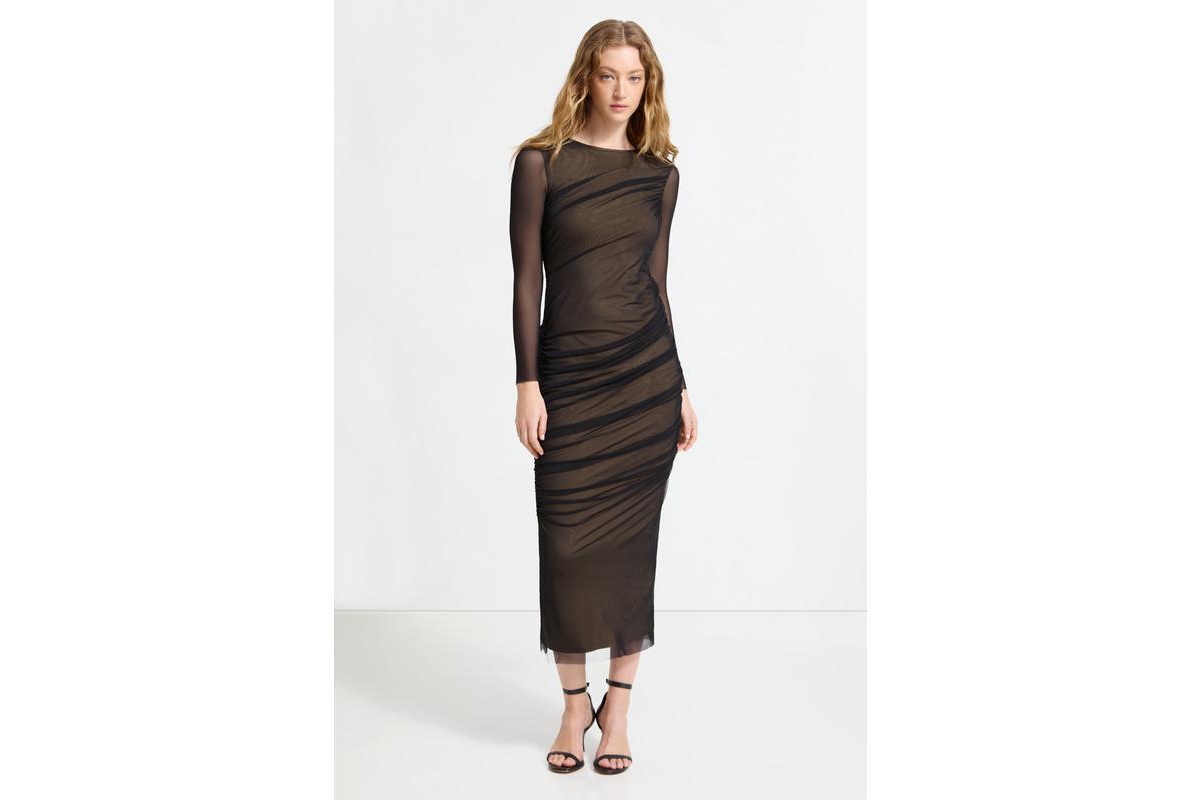 Marcella Women’s Gia Dress – Black and sand Marcella Women’s Gia Dress – Black and sand