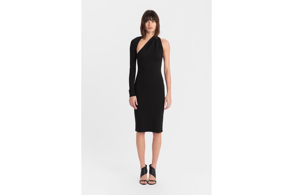 Marcella Women’s Manhattan One Shoulder Midi Dress – Black Marcella Women’s Manhattan One Shoulder Midi Dress – Black