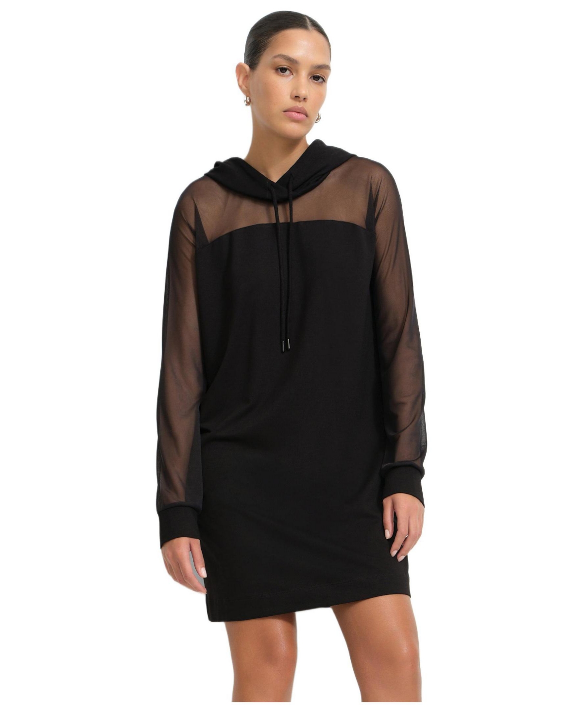 Marcella Women’s Park Hoodie Dress – Black