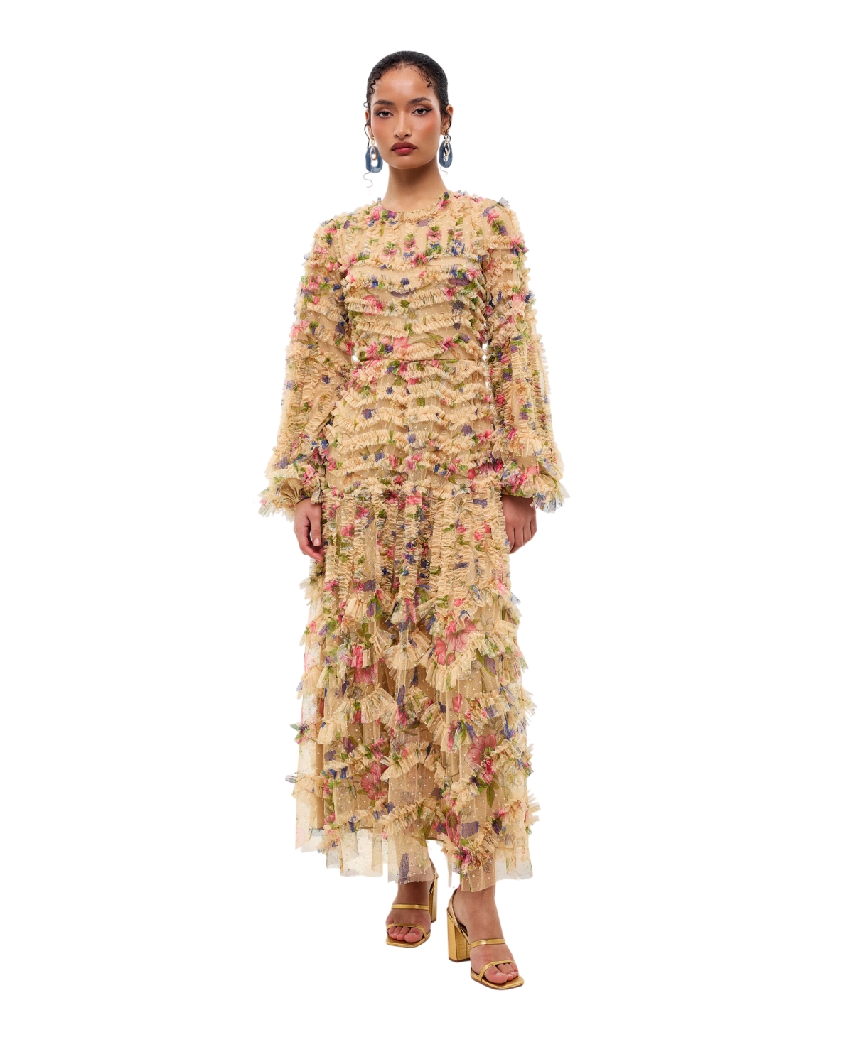Maryisa Women’s Modest Floral Ruffle Dress – Richmond Maryisa Women’s Modest Floral Ruffle Dress – Richmond