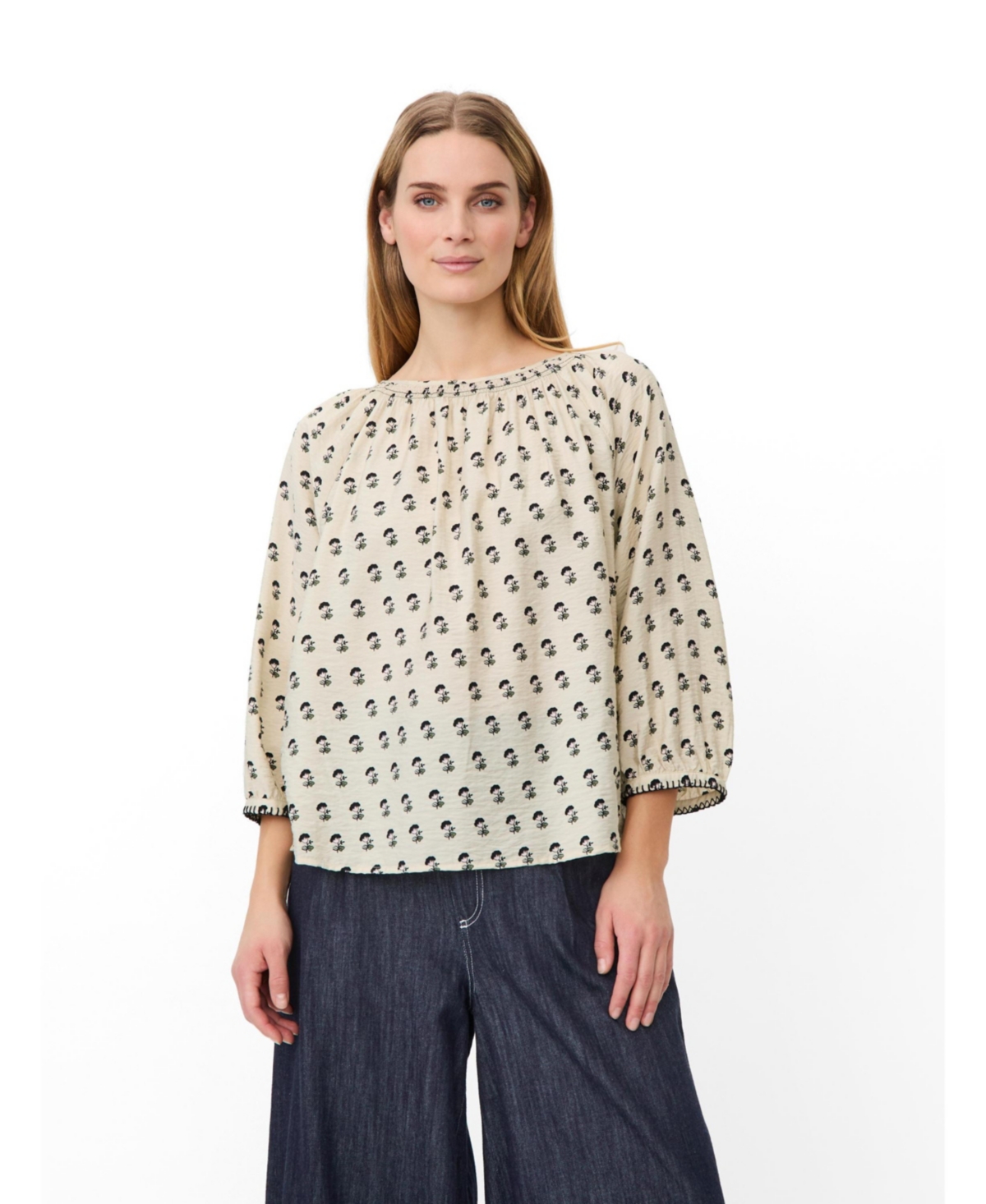 Masai Copenhagen Women’s Boat Neck Gathered Blouse – Olivine Masai Copenhagen Women’s Boat Neck Gathered Blouse – Olivine