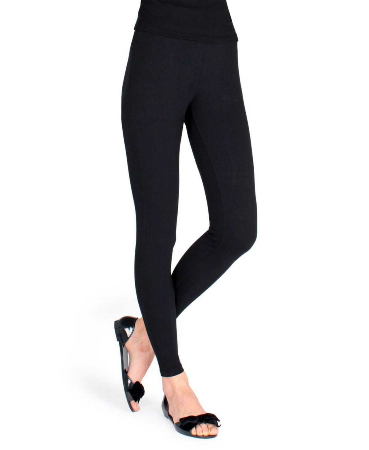 MeMoi Women’s Comfort Cotton Blend Leggings – Black