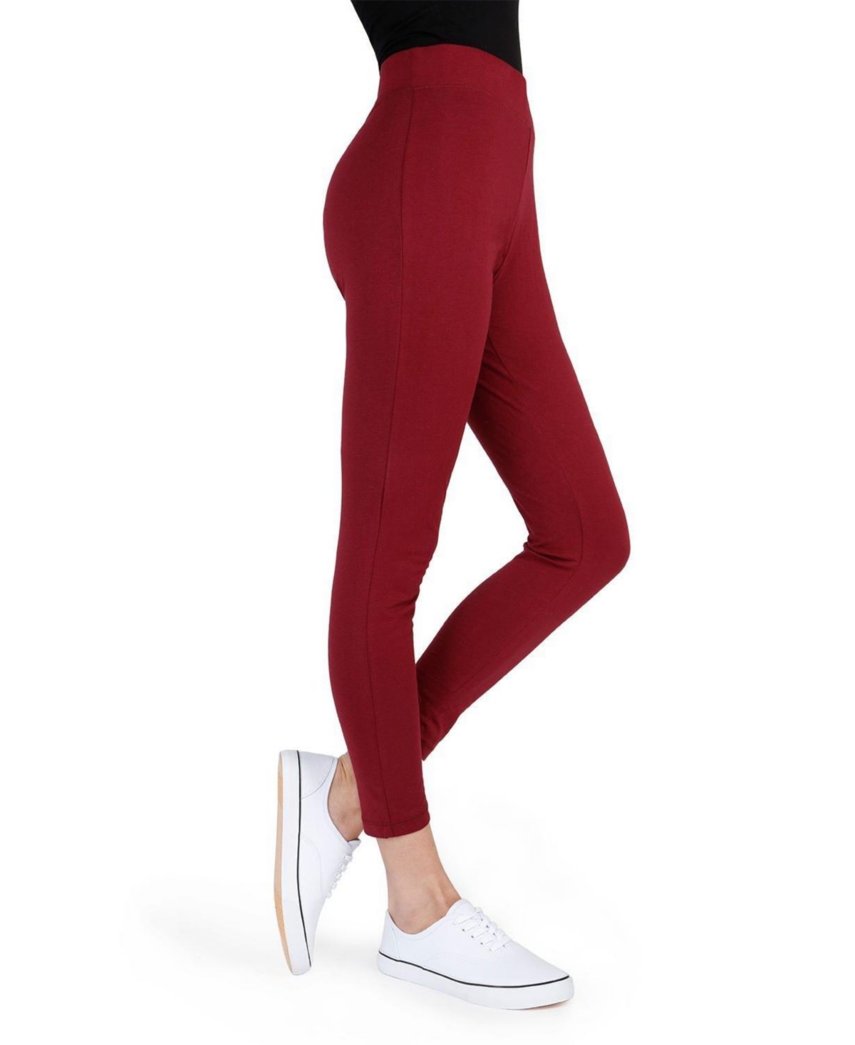 MeMoi Women’s Comfort Cotton Blend Leggings – Burgundy MeMoi Women’s Comfort Cotton Blend Leggings – Burgundy