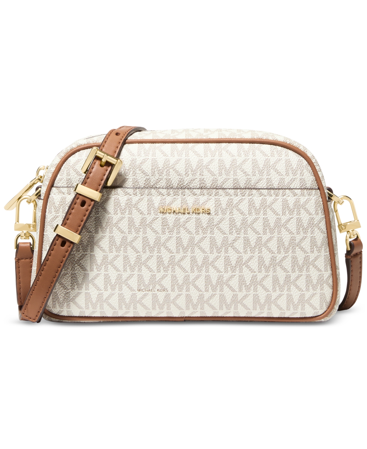 Michael Kors Jet Set Small Camera Crossbody – Vanilla/Acorn Michael Kors Jet Set Small Camera Crossbody – Vanilla/Acorn