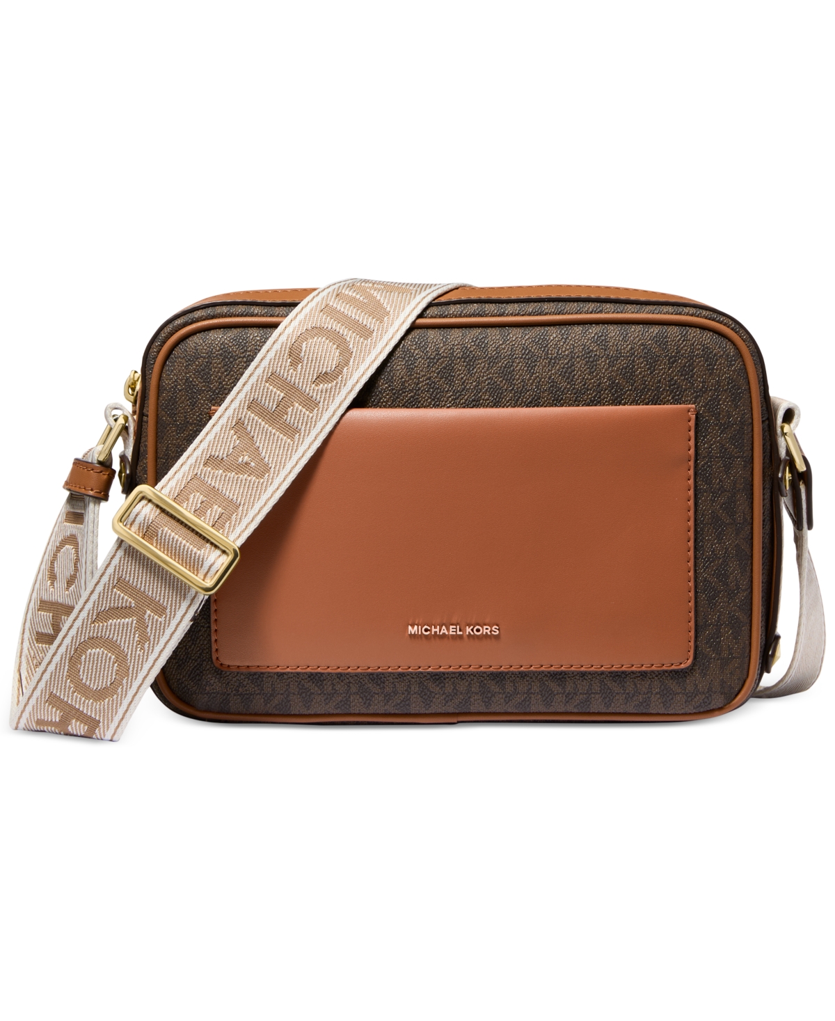 Michael Kors Maeve East West Pocket Crossbody Bag – Brown/Acorn