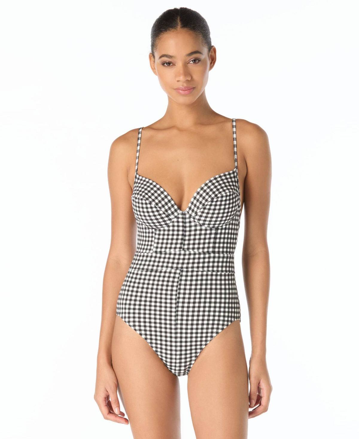 Michael Kors Women’s Underwire One-Piece Swimsuit – Black