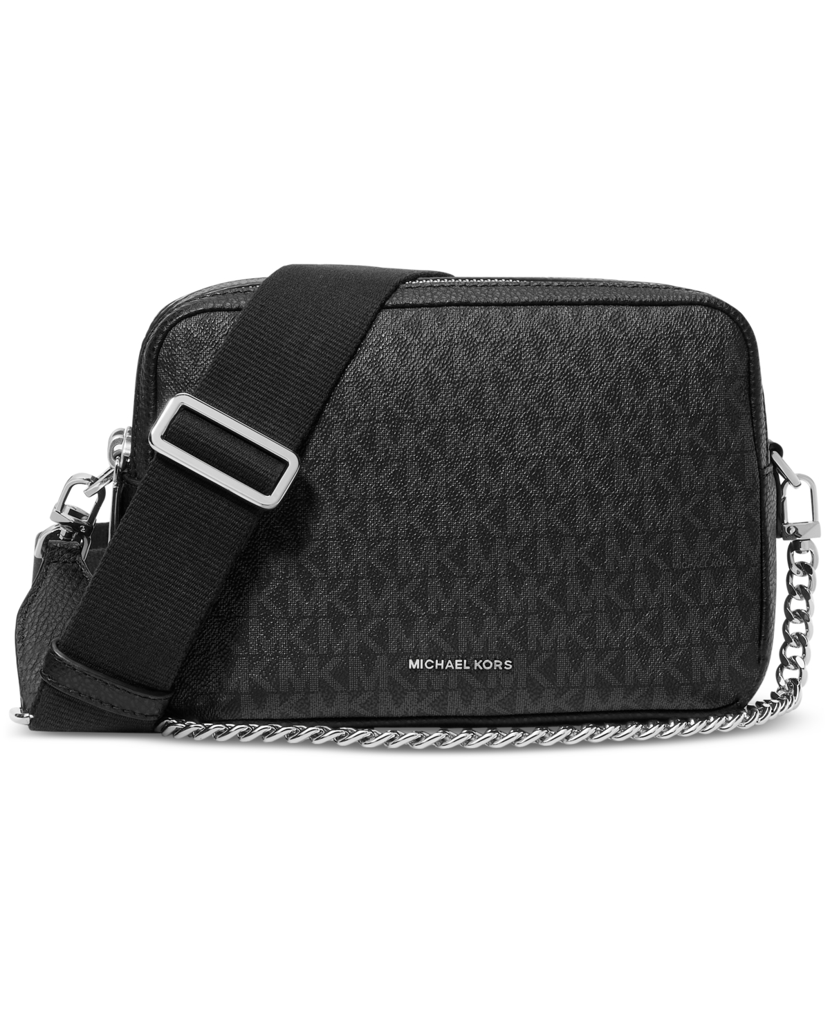 Michael Michael Kors Bryant Medium Double Zip Chain Camera Crossbody – Black Michael Michael Kors Bryant Medium Double Zip Chain Camera Crossbody – Black