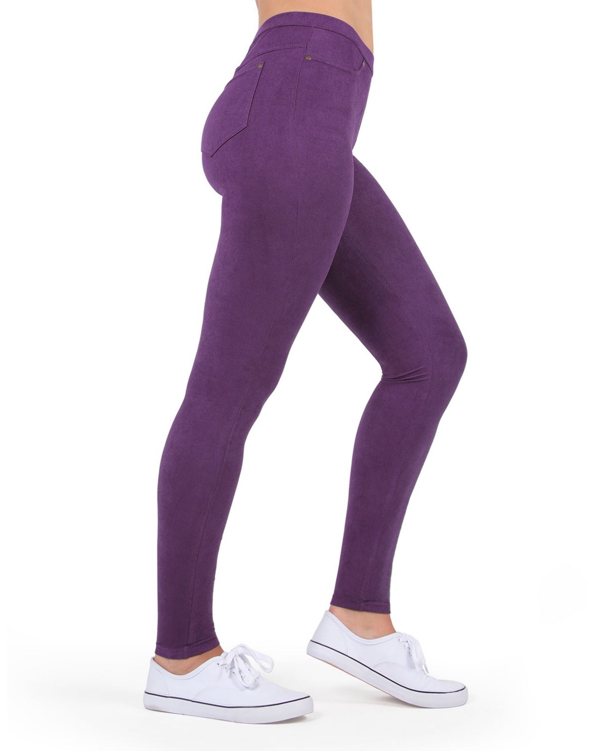 Micro Suede Women’s Leggings – Purple Gra Micro Suede Women’s Leggings – Purple Gra