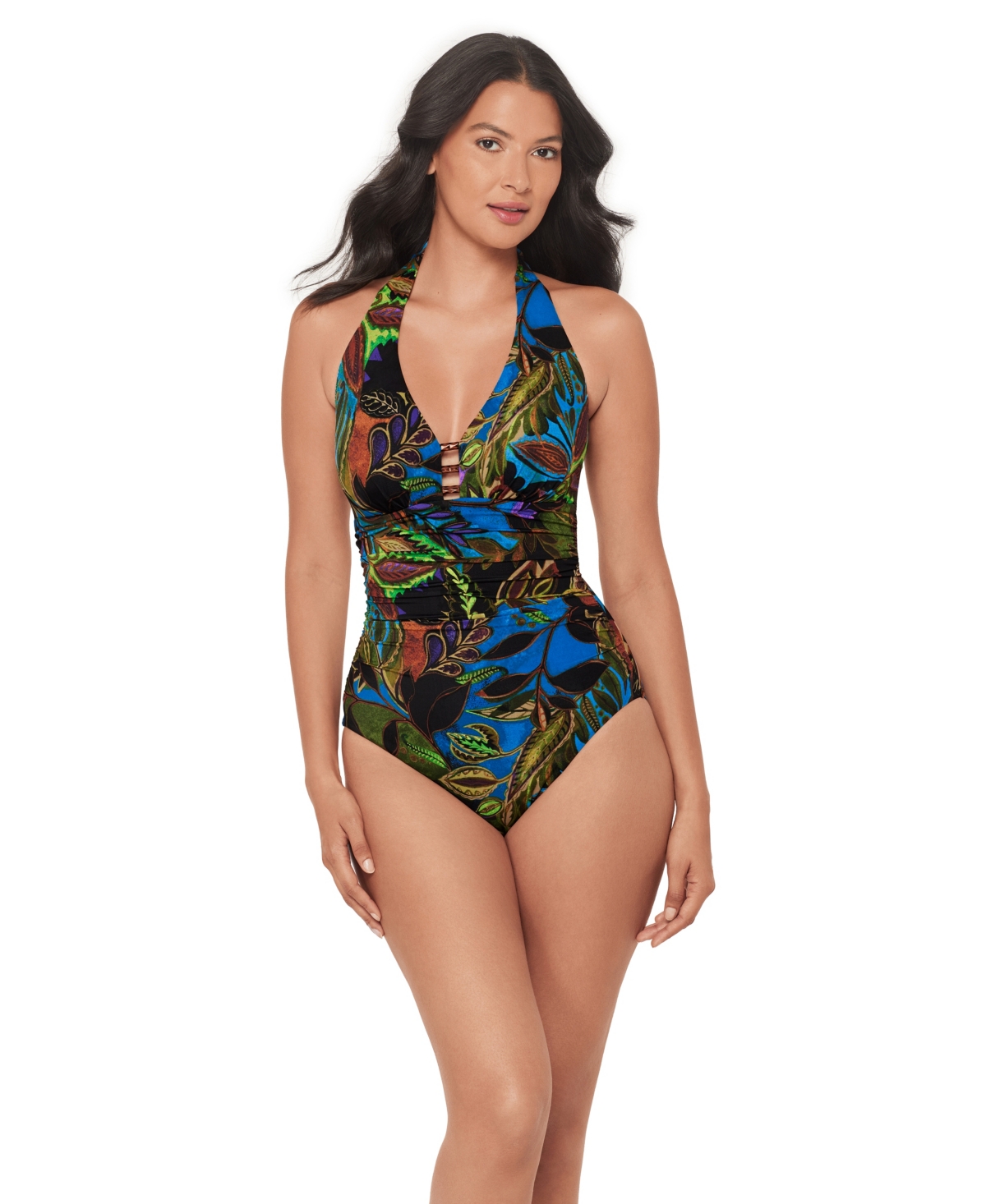 Miraclesuit Women’s Amazonia Theia Soft Cup One-Piece Swimsuit – Blue Multi Miraclesuit Women’s Amazonia Theia Soft Cup One-Piece Swimsuit – Blue Multi