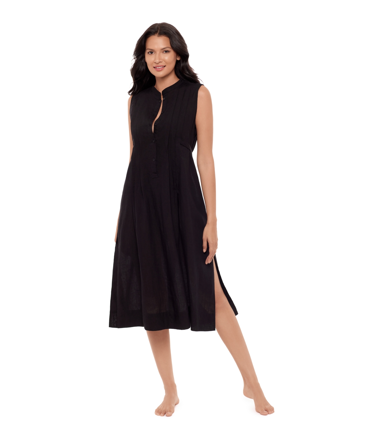 Miraclesuit Women’s Pleated Coverup Beach Dress – Black Miraclesuit Women’s Pleated Coverup Beach Dress – Black