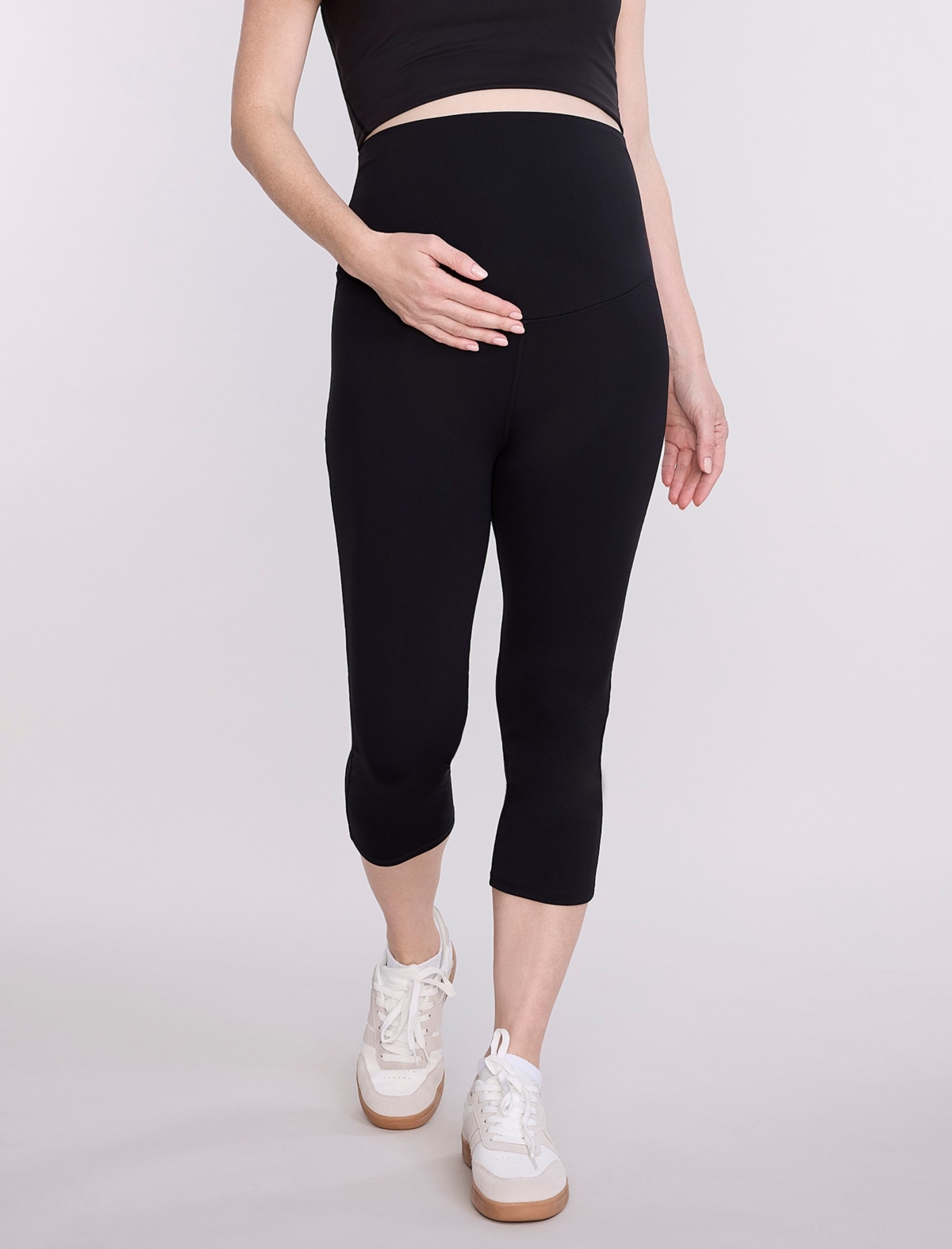 Motherhood Maternity Maternity Over the Belly Active Capri Legging – Motherhood – Black Motherhood Maternity Maternity Over the Belly Active Capri Legging – Motherhood – Black
