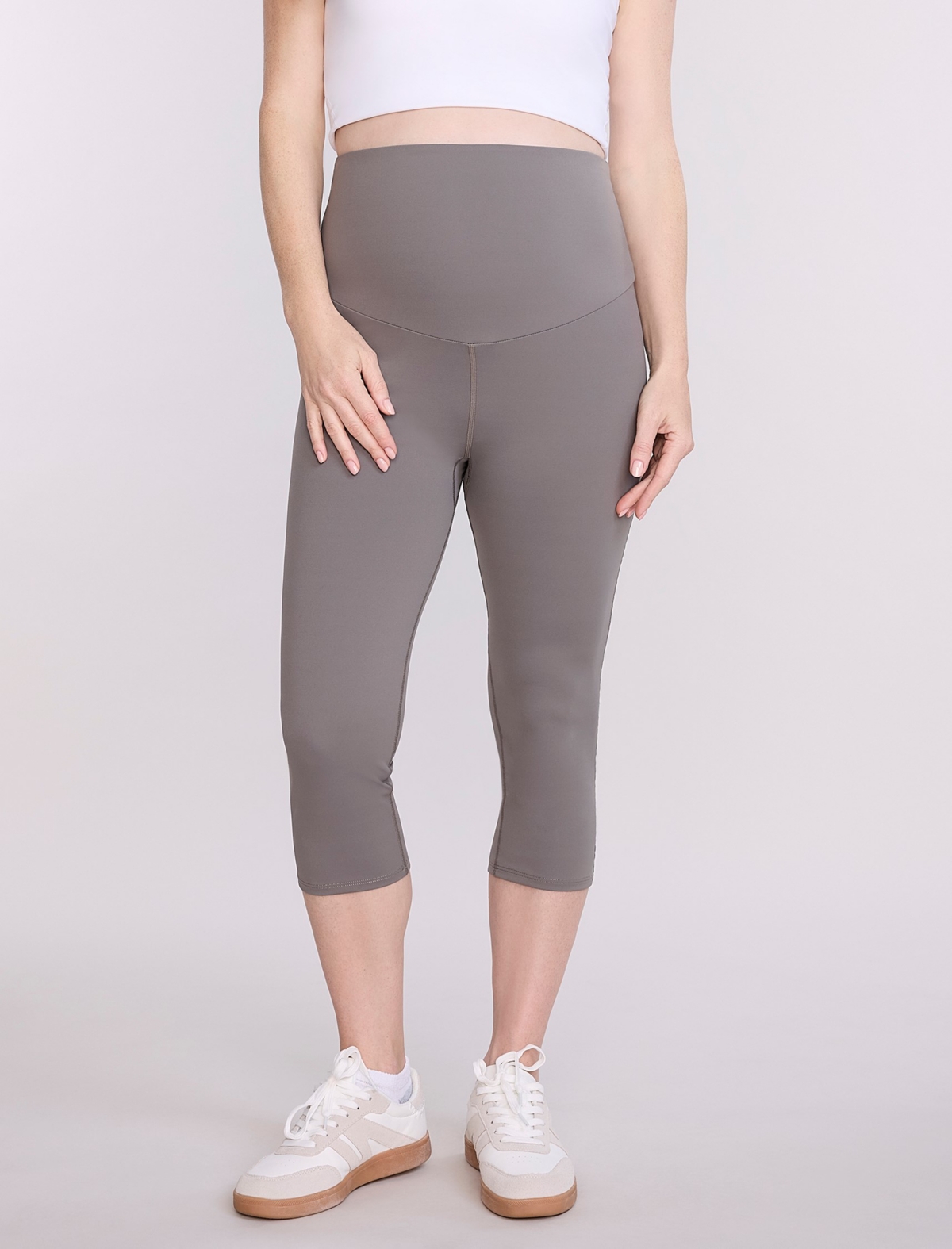 Motherhood Maternity Maternity Over the Belly Active Capri Legging – Motherhood – Heather grey Motherhood Maternity Maternity Over the Belly Active Capri Legging – Motherhood – Heather grey