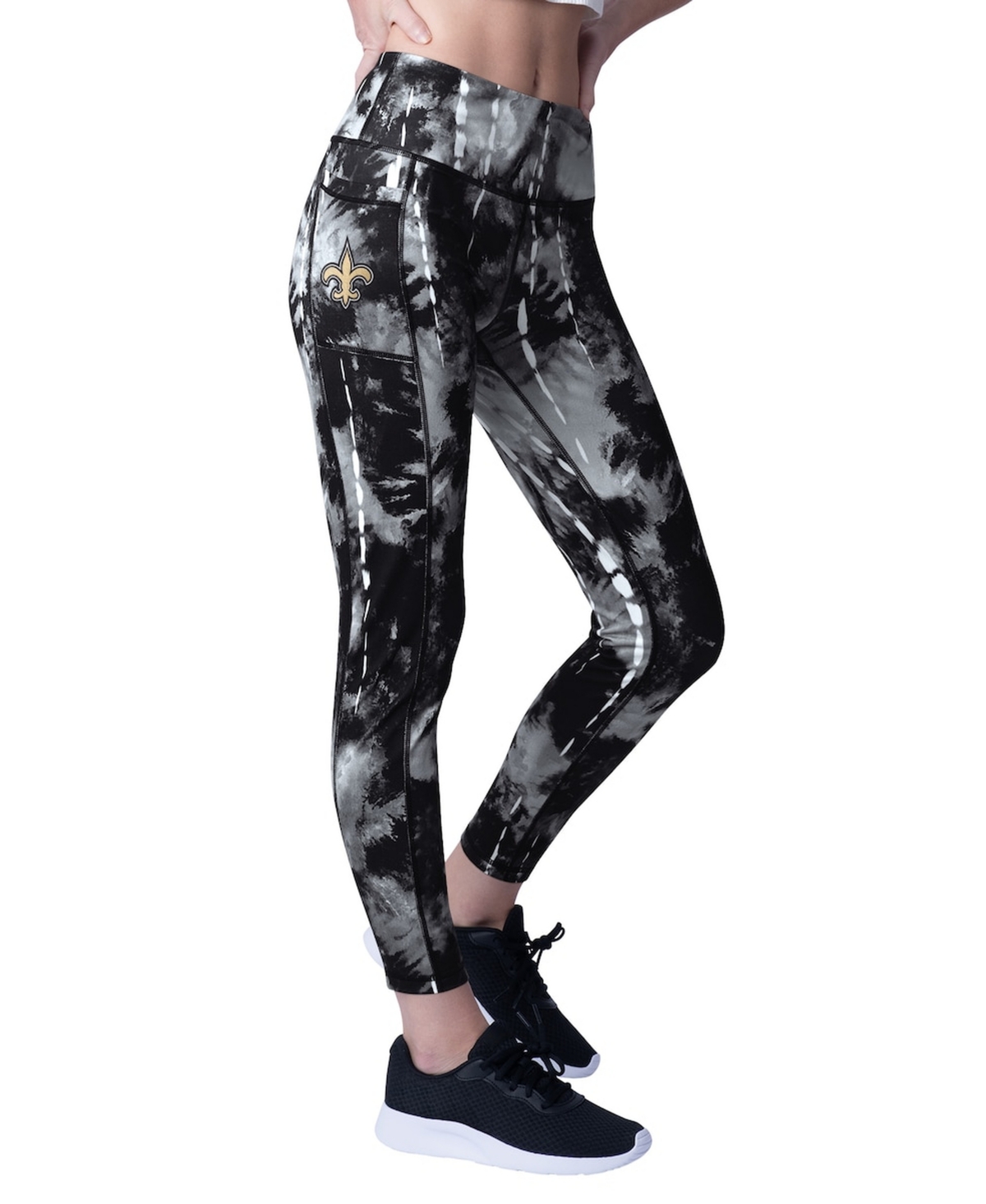 Msx By Michael Strahan Women’s Black New Orleans Saints Serena Tie-Dye Leggings – Black Msx By Michael Strahan Women’s Black New Orleans Saints Serena Tie-Dye Leggings – Black