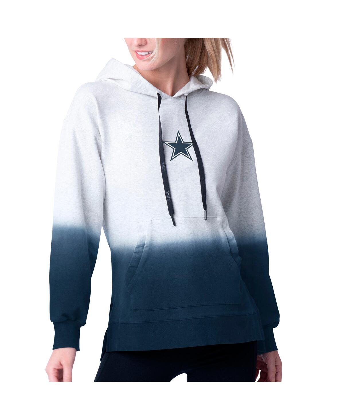 Msx by Michael Strahan Women’s Heather Gray/Navy Dallas Cowboys Daniela Pullover Hoodie – Heather Gray, Navy