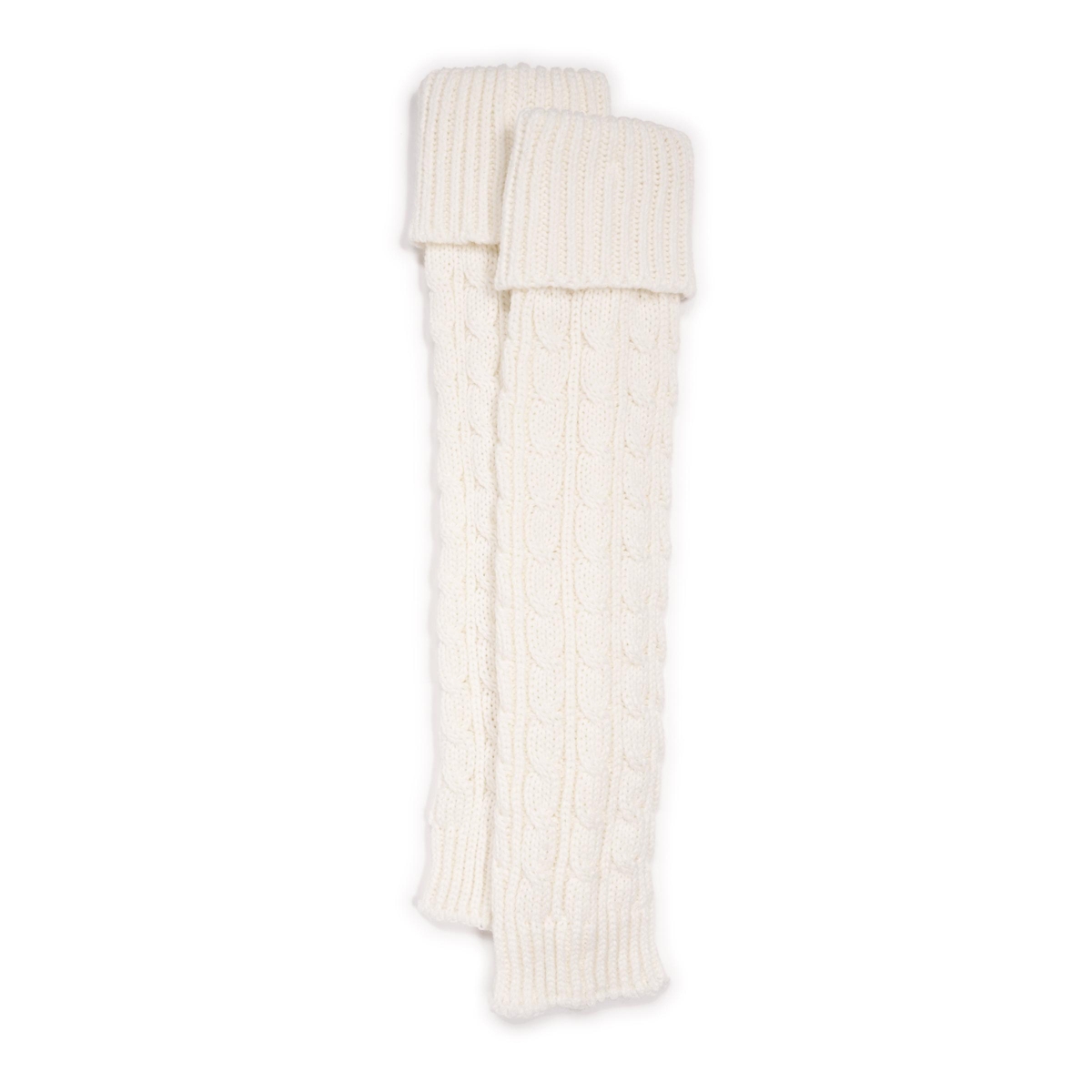 Muk Luks Women’s Tall Cabled Knit Leg Warmer – Ivory
