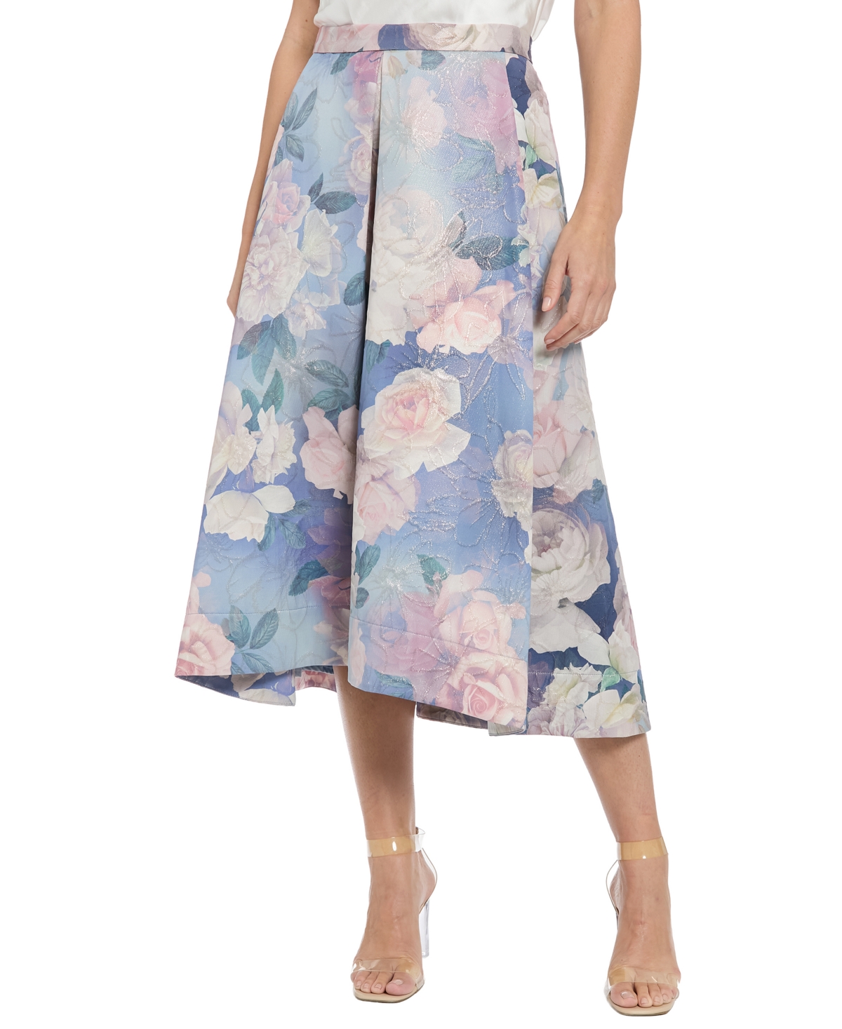Muse Women’s Pleated Organza Skirt – Blue/Blush Muse Women’s Pleated Organza Skirt – Blue/Blush