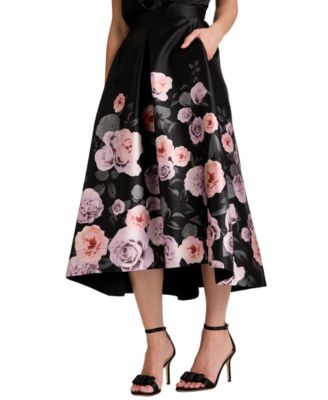 Muse Womens Printed Pleated Midi Skirt Muse Womens Printed Pleated Midi Skirt