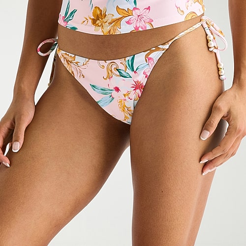 Mynah Womens Lined Floral Cheeky Bikini Swimsuit Bottom, Large, Multiple Colors Mynah Womens Lined Floral Cheeky Bikini Swimsuit Bottom, Large, Multiple Colors