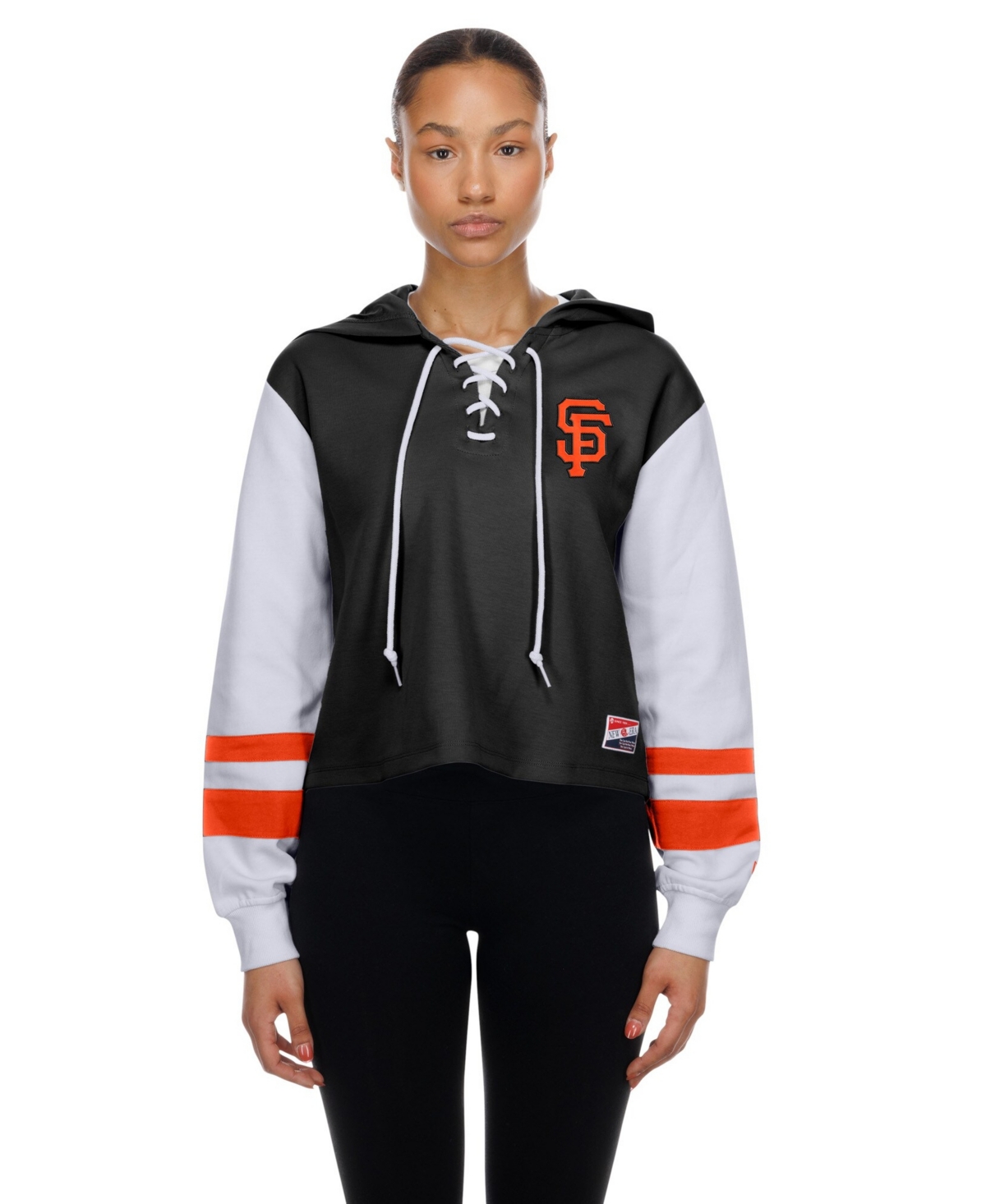 New Era Women’s Black San Francisco Giants Boxy Lace-Up Hoodie – Black New Era Women’s Black San Francisco Giants Boxy Lace-Up Hoodie – Black